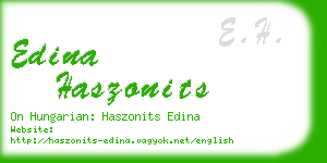 edina haszonits business card